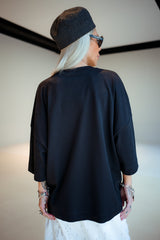 Black Oversized Graphic T-Shirt