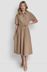 ZIPPER SHIRT DRESS