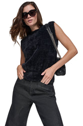 SLEEVLESS BRUSHED SWEATER VEST