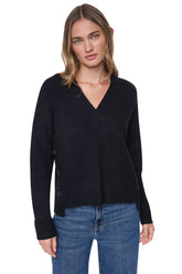 BUTTON DETAIL V-NECK SWEATER