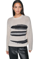 INTARSIA OPEN STITCH SWEATER