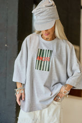 Grey Oversized Graphic T-Shirt