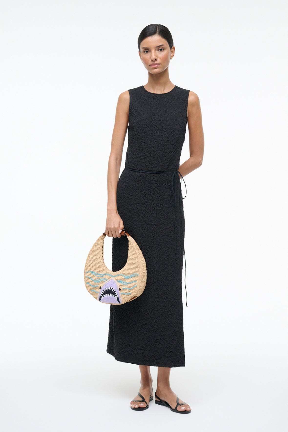 MOON RAFFIA BAG | GREAT WHITE