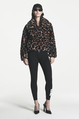 FAUX FUR BUBBLE HEM JACKET
