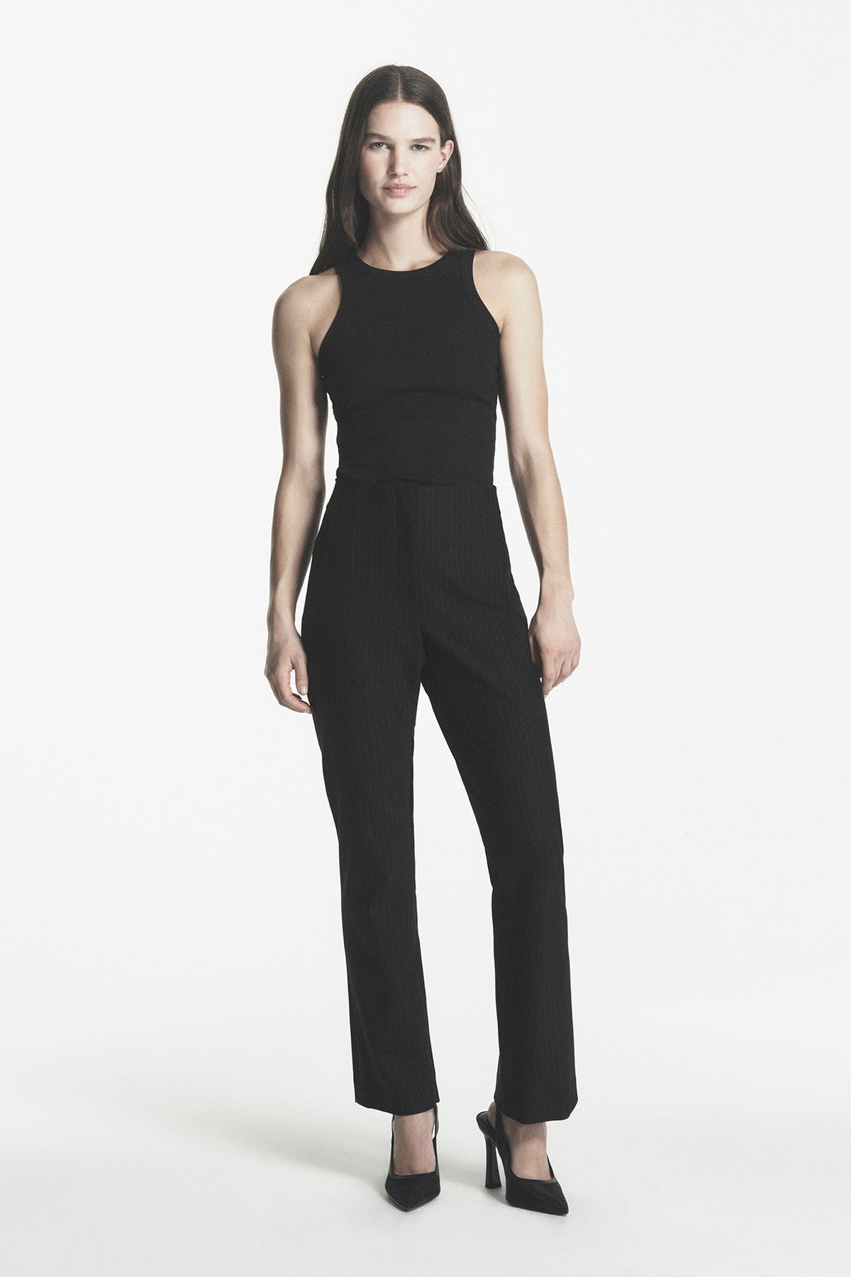 HIGH-RISE PINSTRIPE PANT