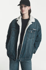 SHERPA COLLAR DENIM TRUCKER JACKET