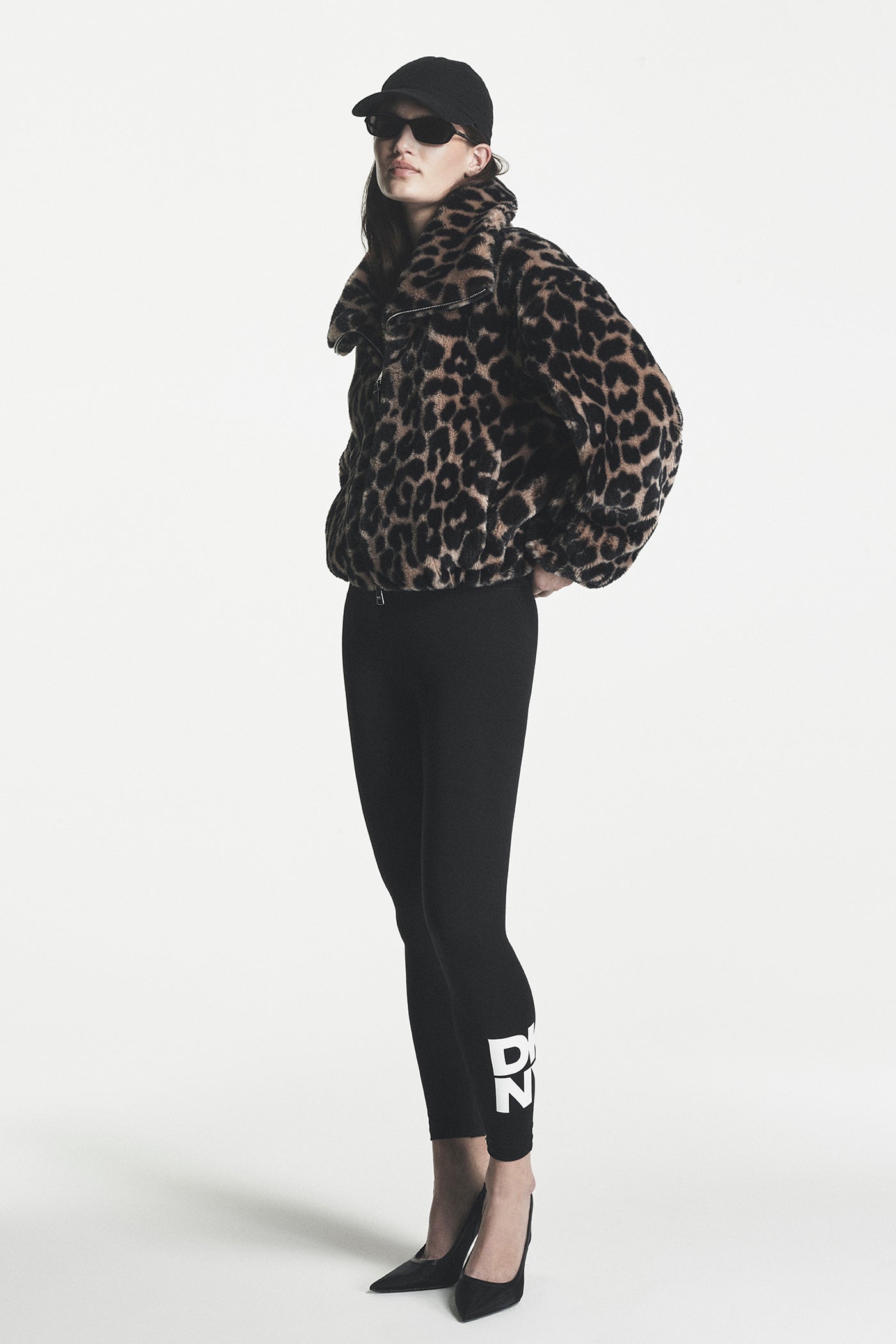 FAUX FUR BUBBLE HEM JACKET