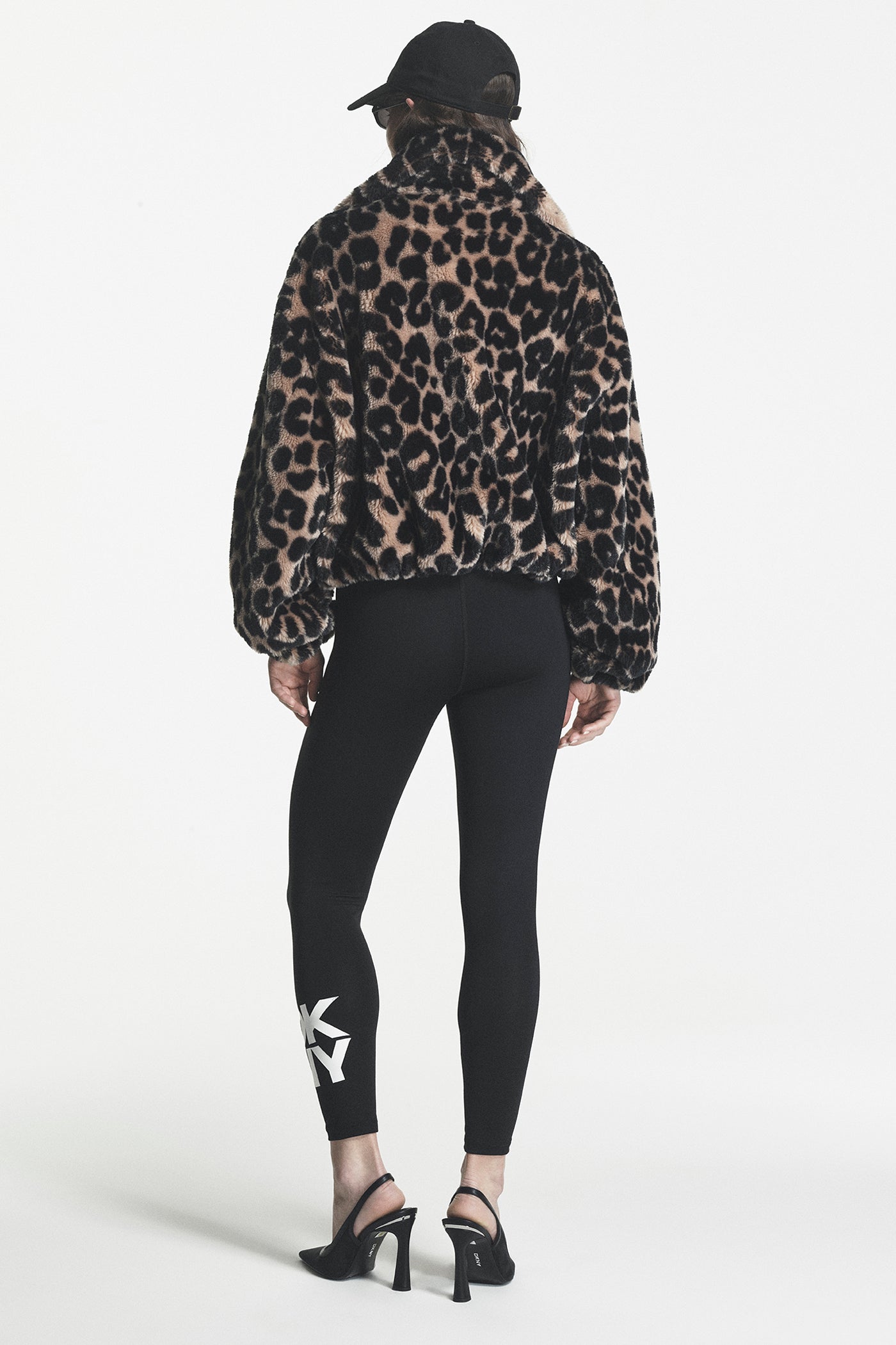 FAUX FUR BUBBLE HEM JACKET