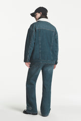 SHERPA COLLAR DENIM TRUCKER JACKET