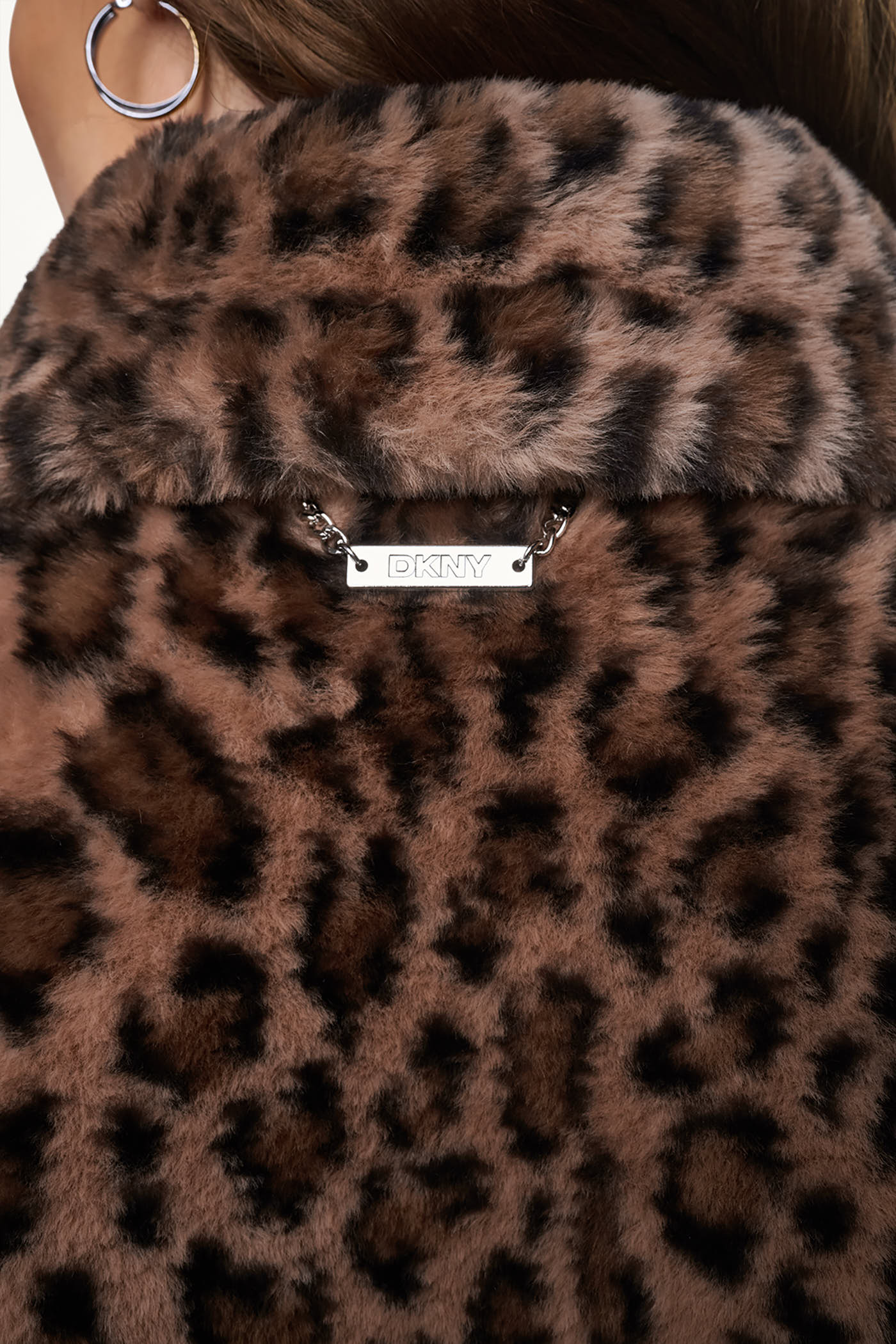 ASYMMETRICAL FAUX FUR PONCHO