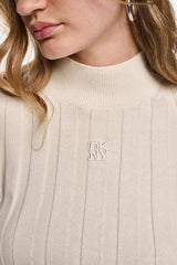 ELBOW SLEEVE WIDE RIB SWEATER