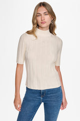ELBOW SLEEVE WIDE RIB SWEATER