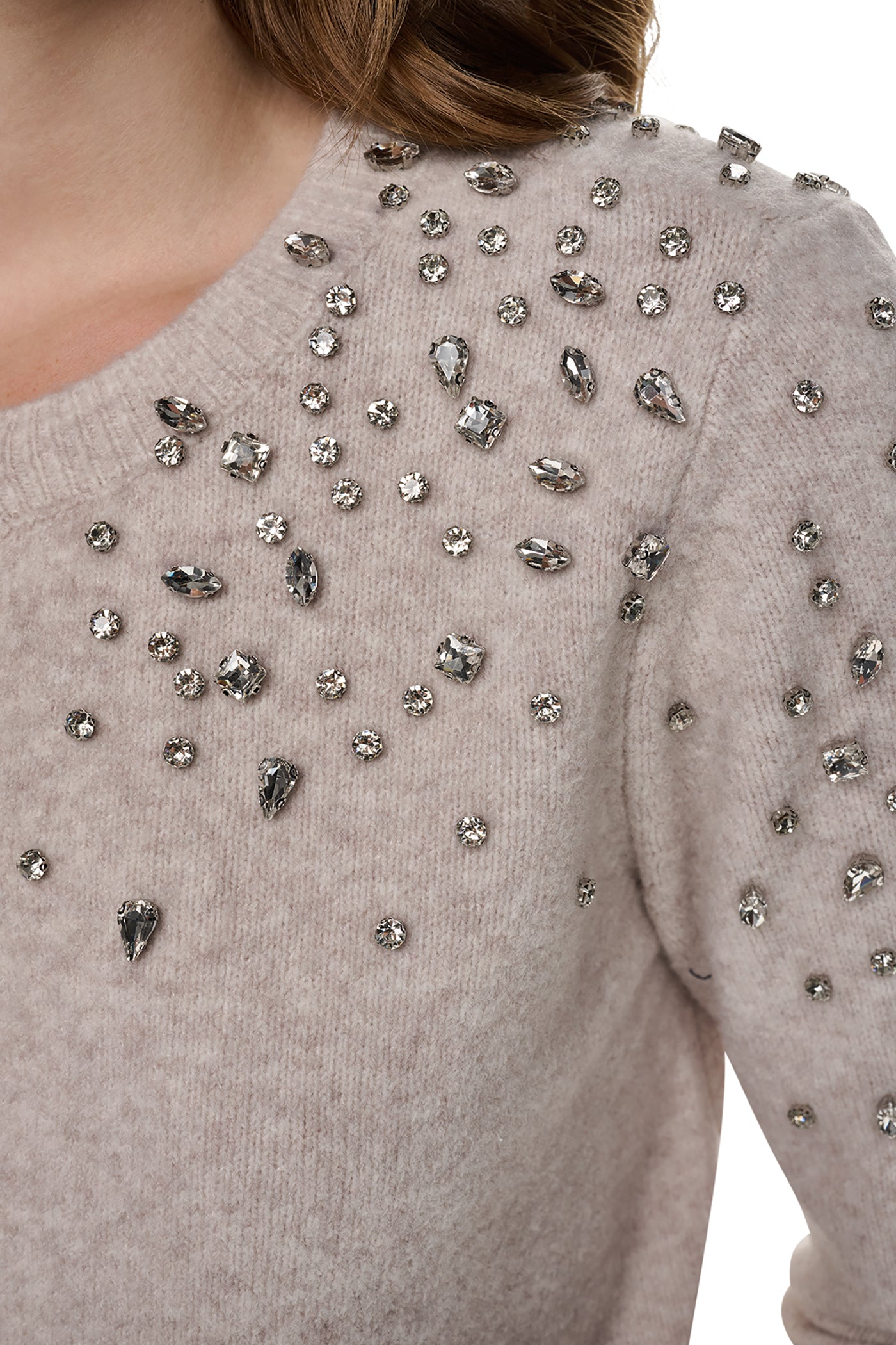 RHINESTONE FRONT CARDIGAN