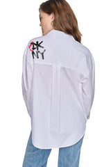 GRAFFITI LOGO POPLIN SHIRT