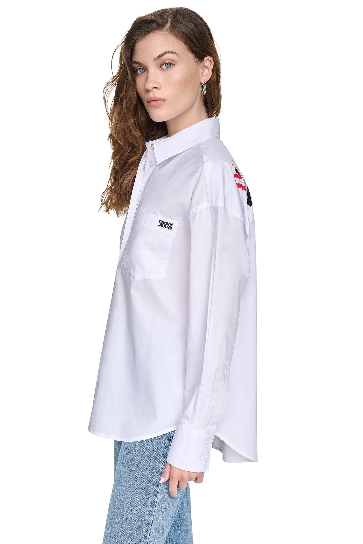 GRAFFITI LOGO POPLIN SHIRT