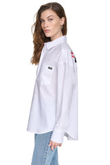 GRAFFITI LOGO POPLIN SHIRT