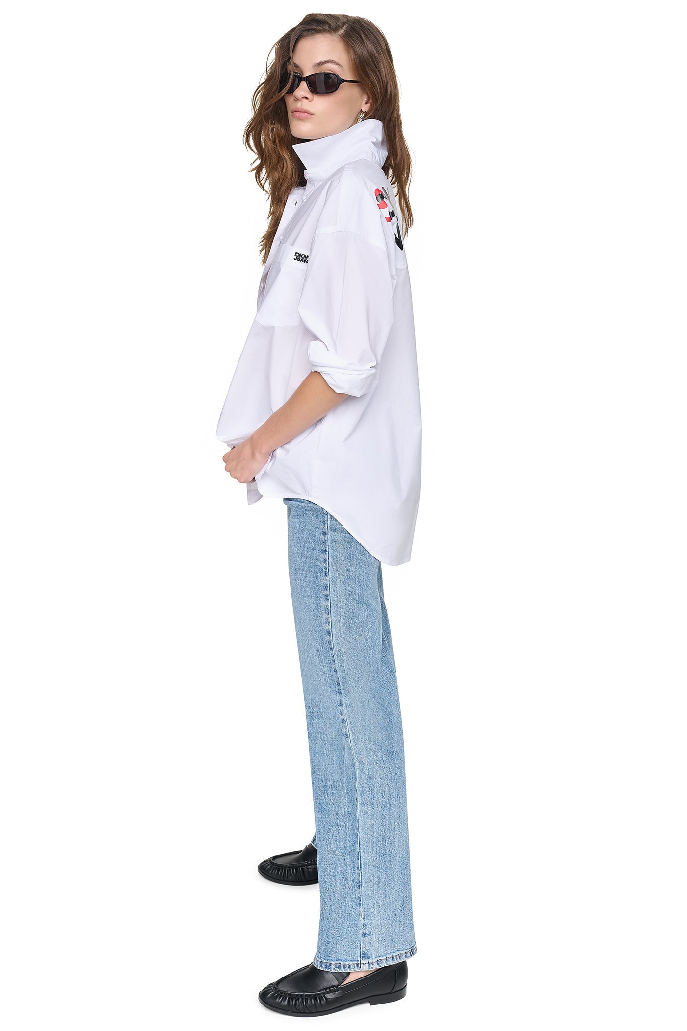 GRAFFITI LOGO POPLIN SHIRT
