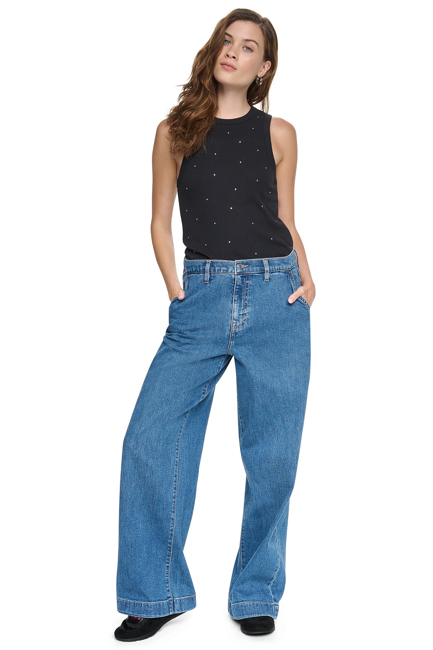 HIGH-RISE WIDE LEG TROUSER JEAN