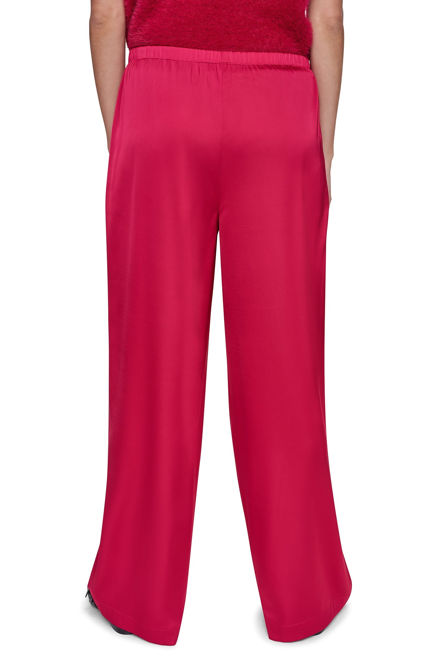 HIGH-RISE SATIN PULL-ON PANT