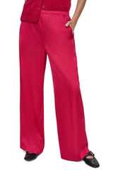HIGH-RISE SATIN PULL-ON PANT
