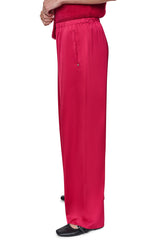 HIGH-RISE SATIN PULL-ON PANT