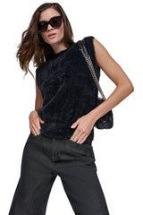 SLEEVLESS BRUSHED SWEATER VEST