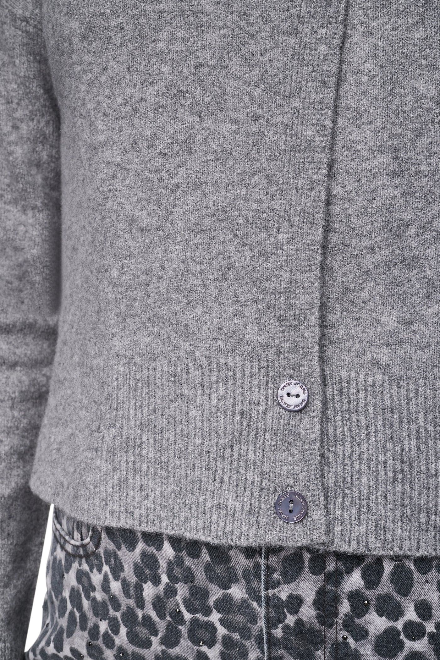 ASSYMETRIC BUTTON HEM CARDIGAN