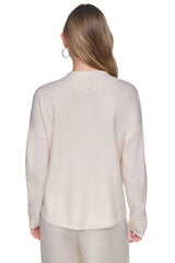 BUTTON DETAIL V-NECK SWEATER