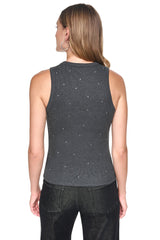 RHINESTONE RIB TANK