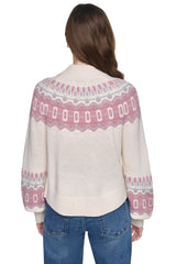 FAIR ISLE MOCK-NECK SWEATER