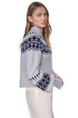 FAIR ISLE MOCK-NECK SWEATER