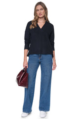 BUTTON DETAIL V-NECK SWEATER