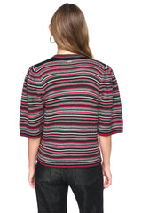 STRIPED RUGBY CREW NECK SWEATER