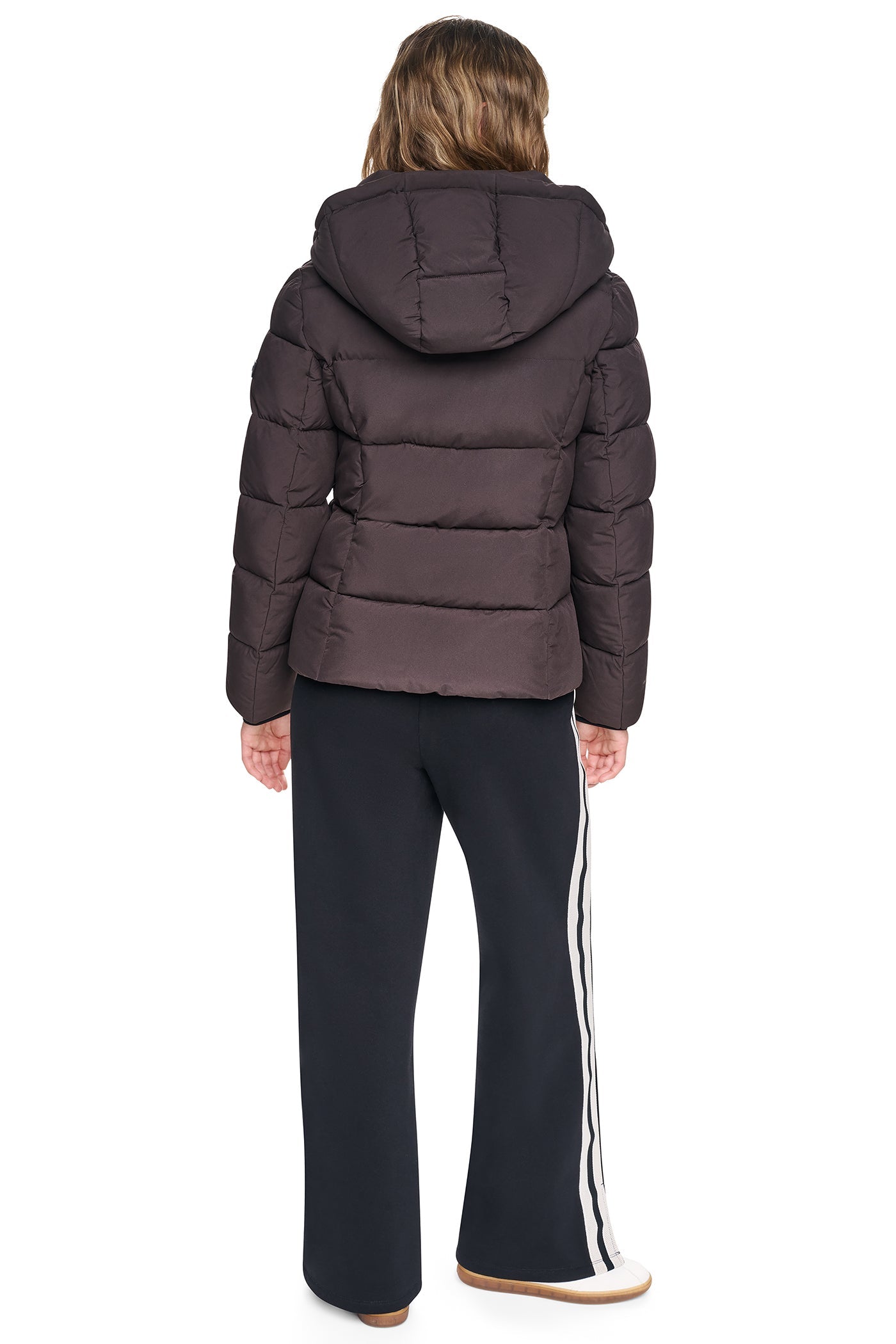 STRETCH HOODED PUFFER JACKET