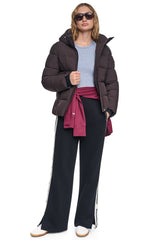 STRETCH HOODED PUFFER JACKET