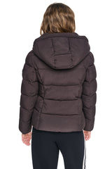 STRETCH HOODED PUFFER JACKET
