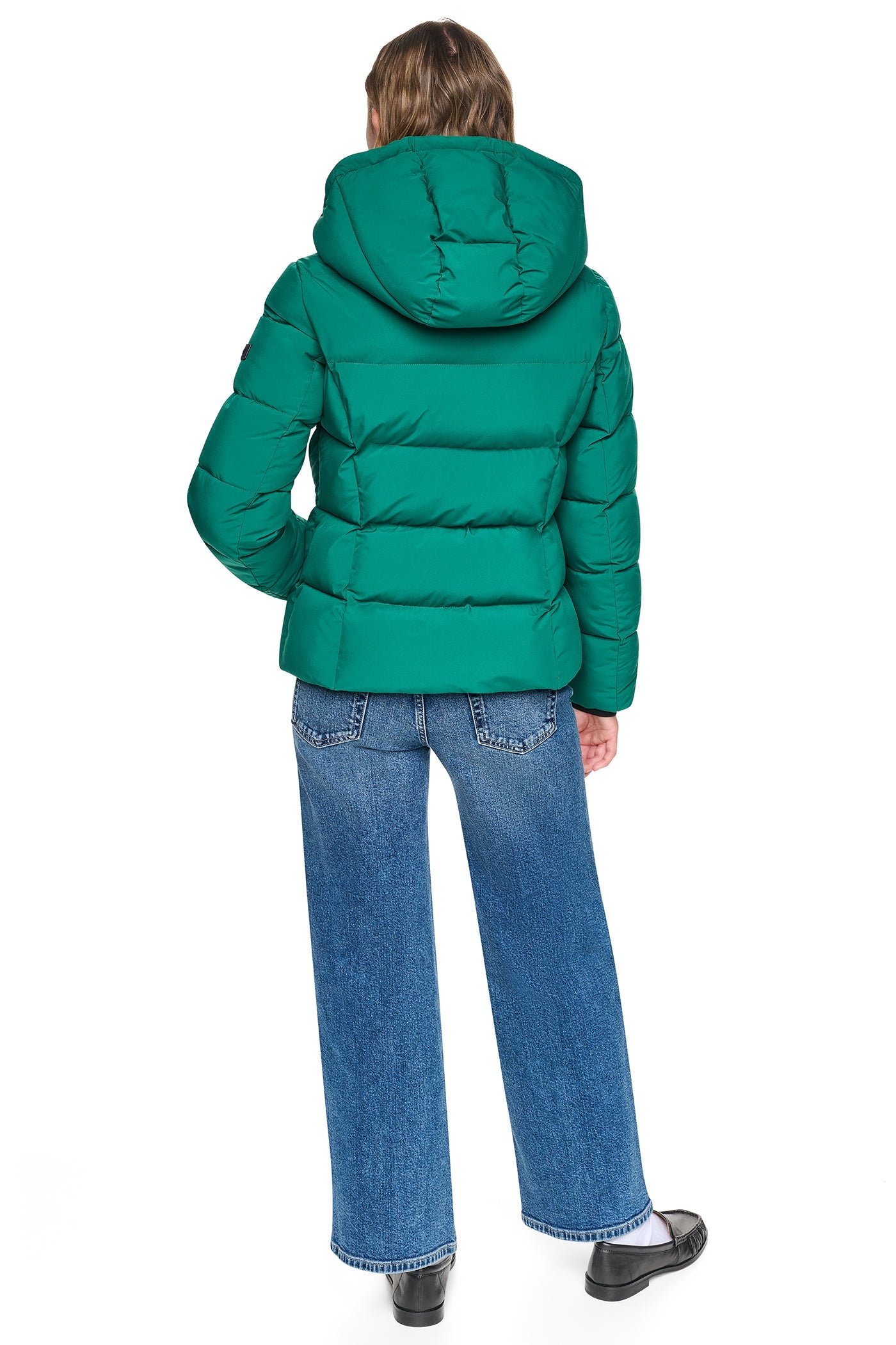 STRETCH HOODED PUFFER JACKET