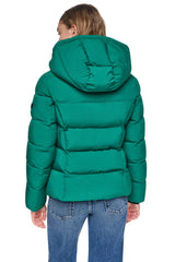 STRETCH HOODED PUFFER JACKET