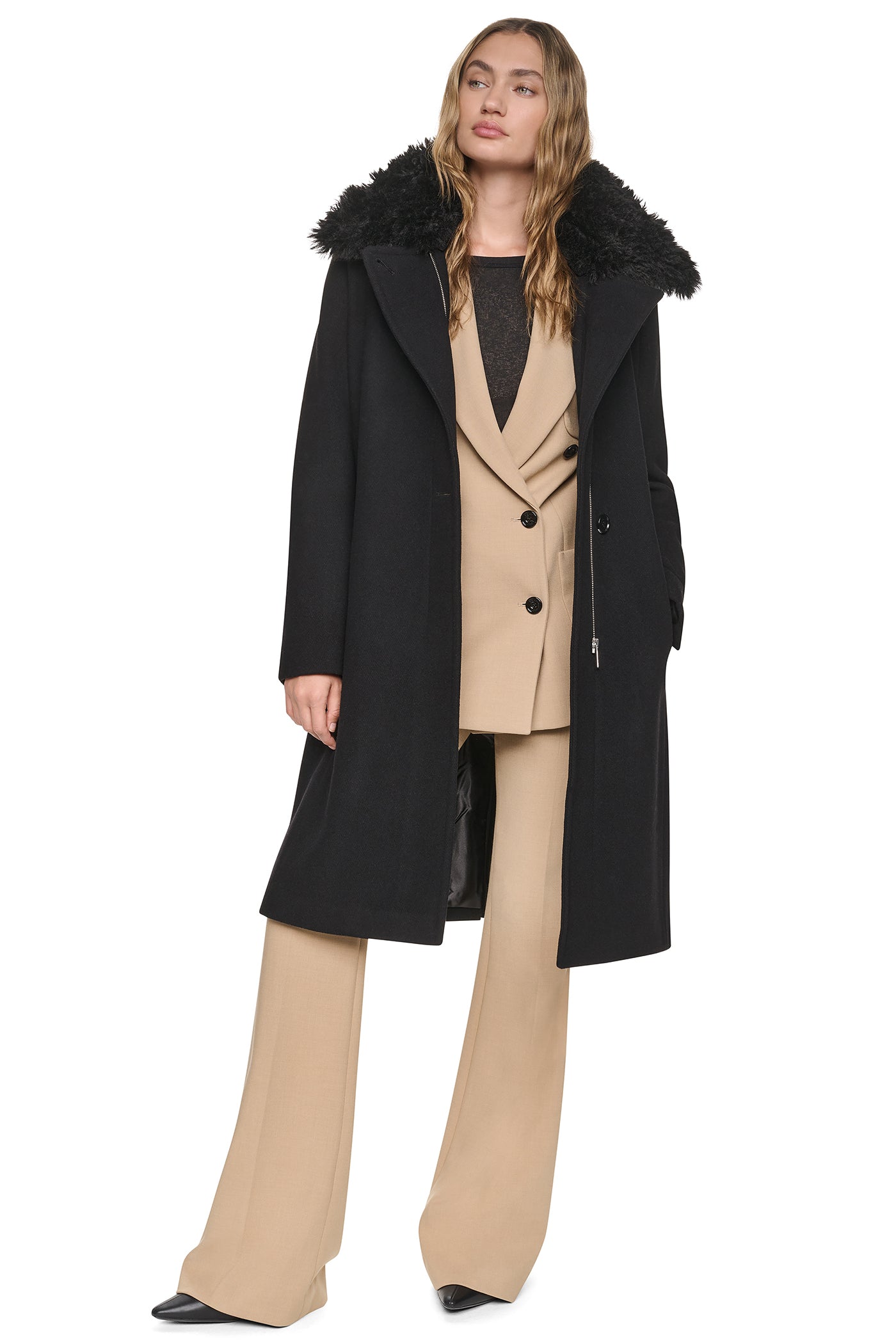 WOOL-BLEND LONG COAT