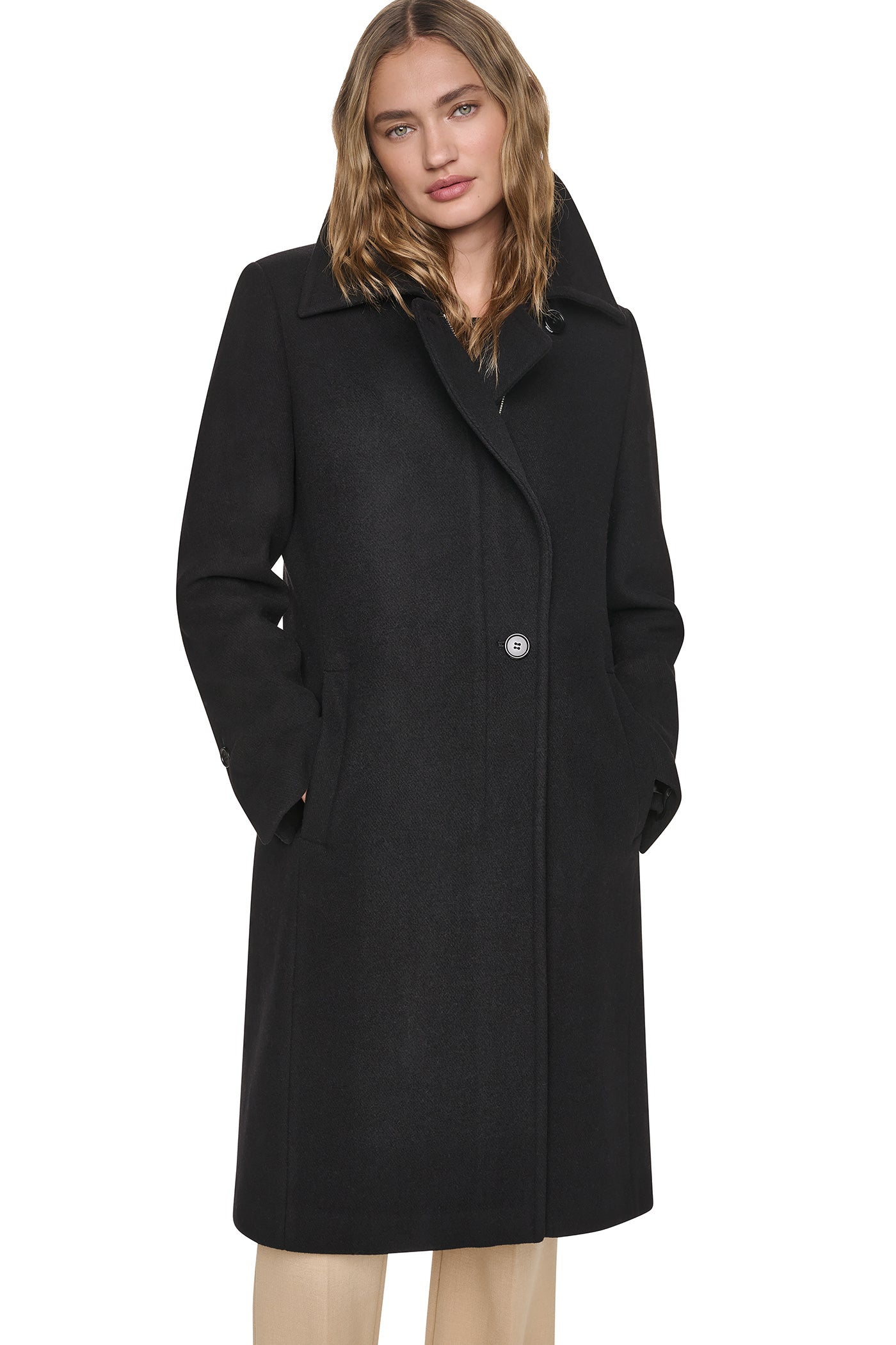 WOOL-BLEND LONG COAT