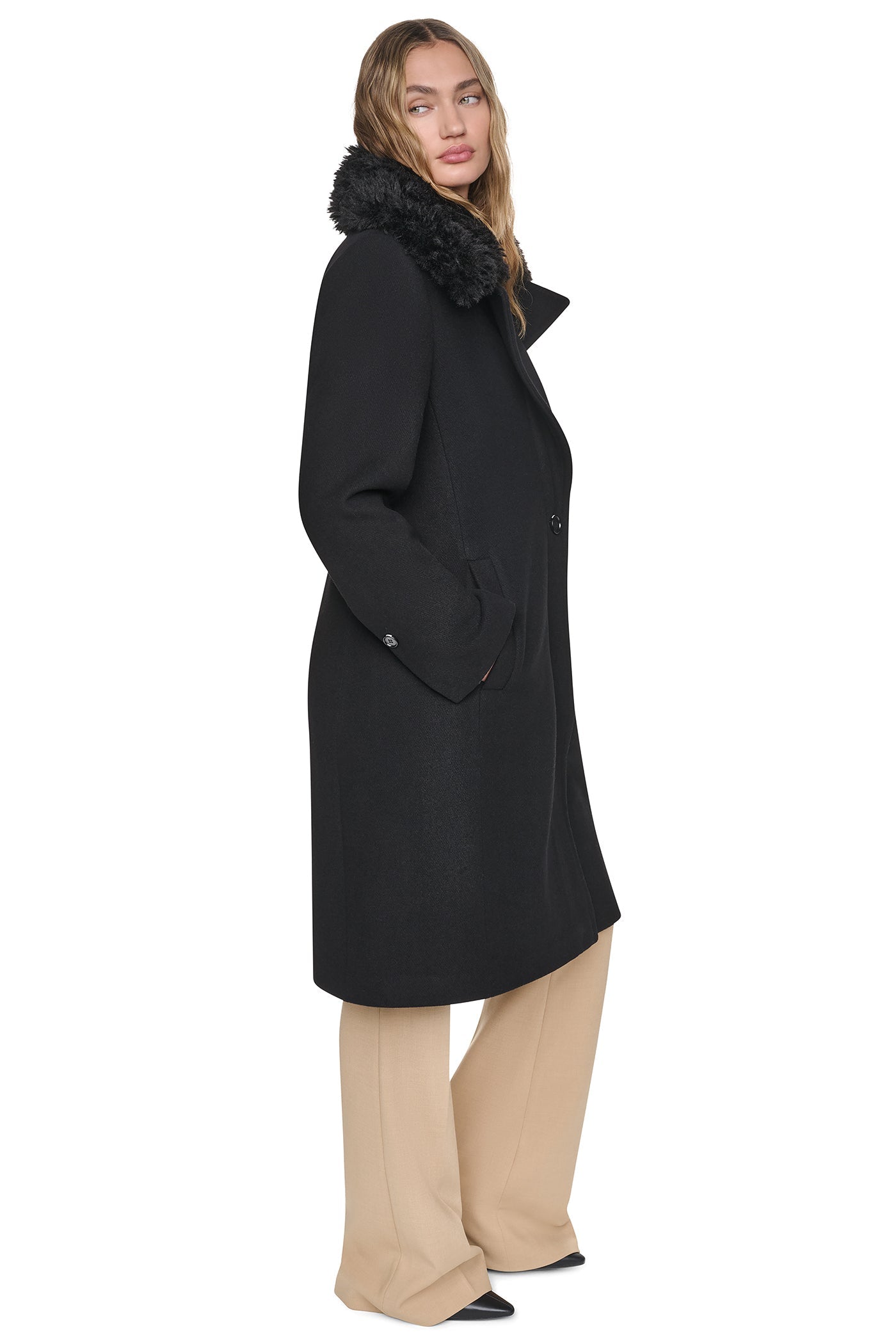 WOOL-BLEND LONG COAT