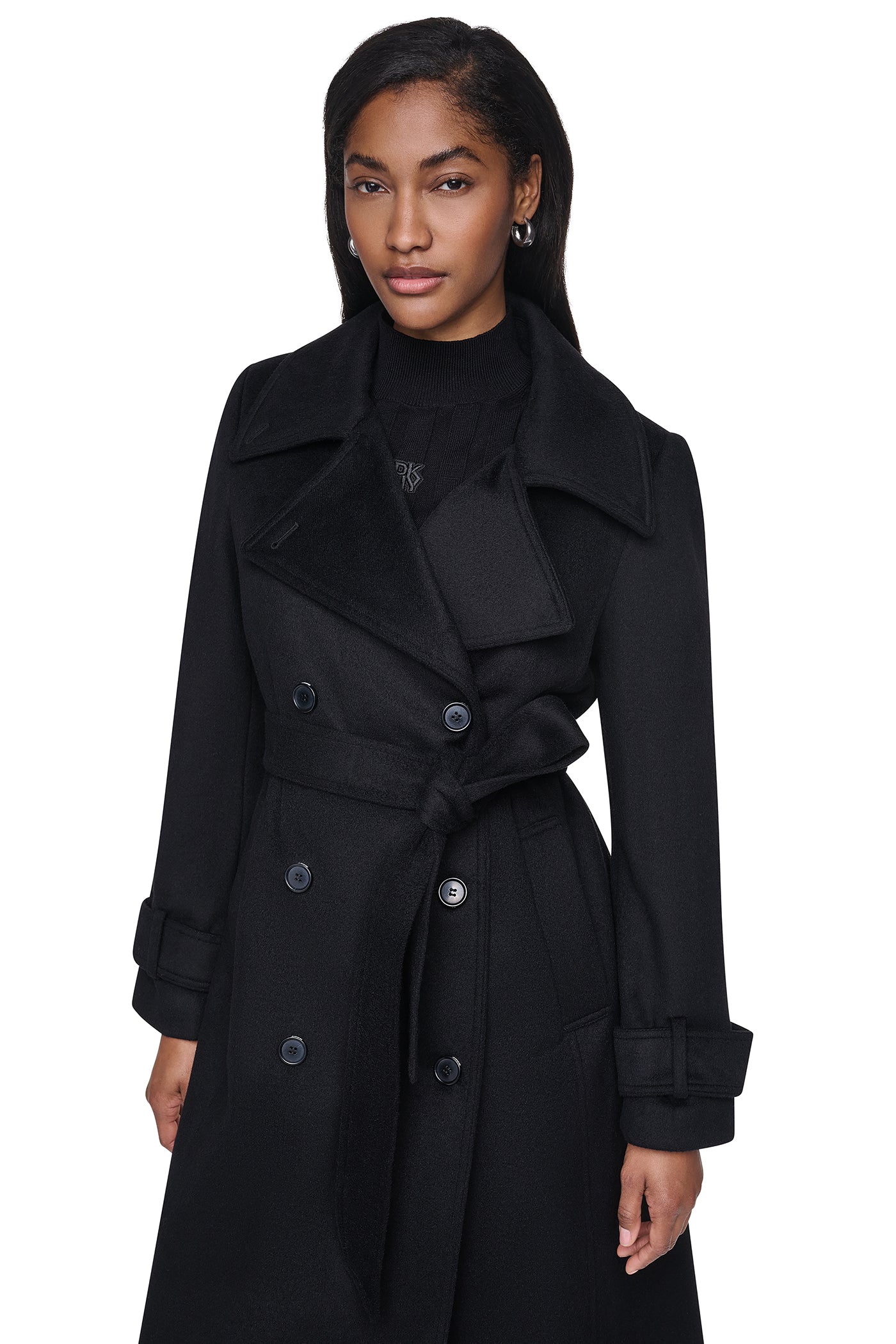 DOUBLE BREASTED WOOL-BLEND COAT