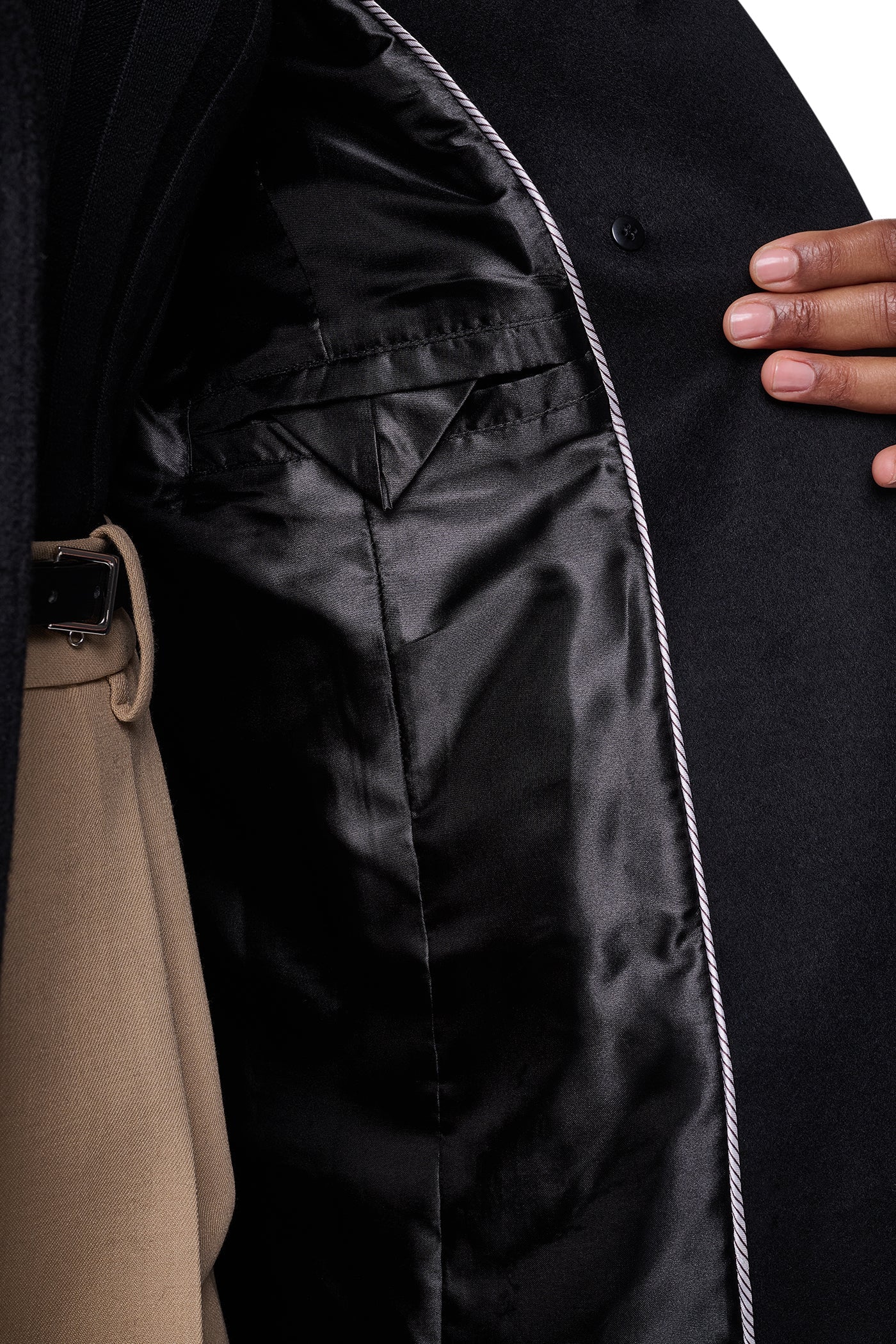 DOUBLE BREASTED WOOL-BLEND COAT