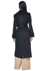 DOUBLE BREASTED WOOL-BLEND COAT