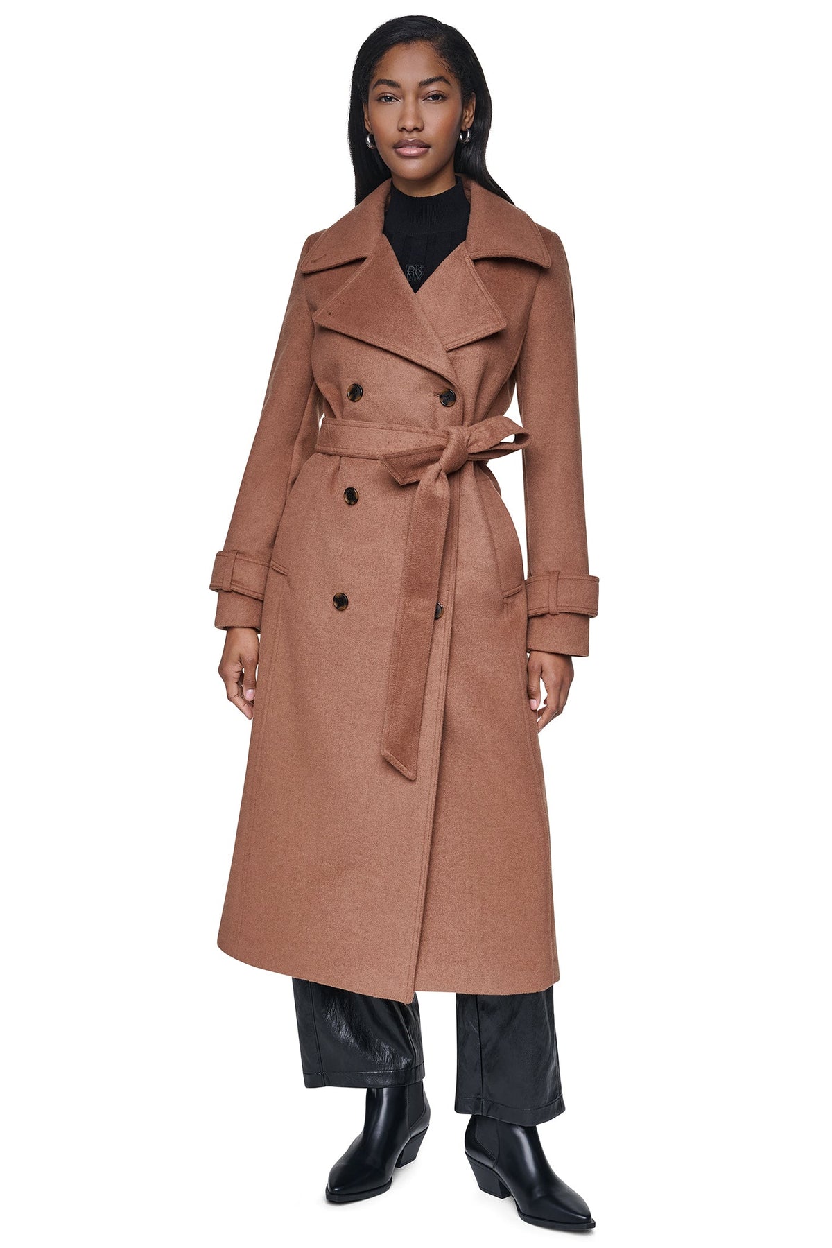 DOUBLE BREASTED WOOL-BLEND COAT