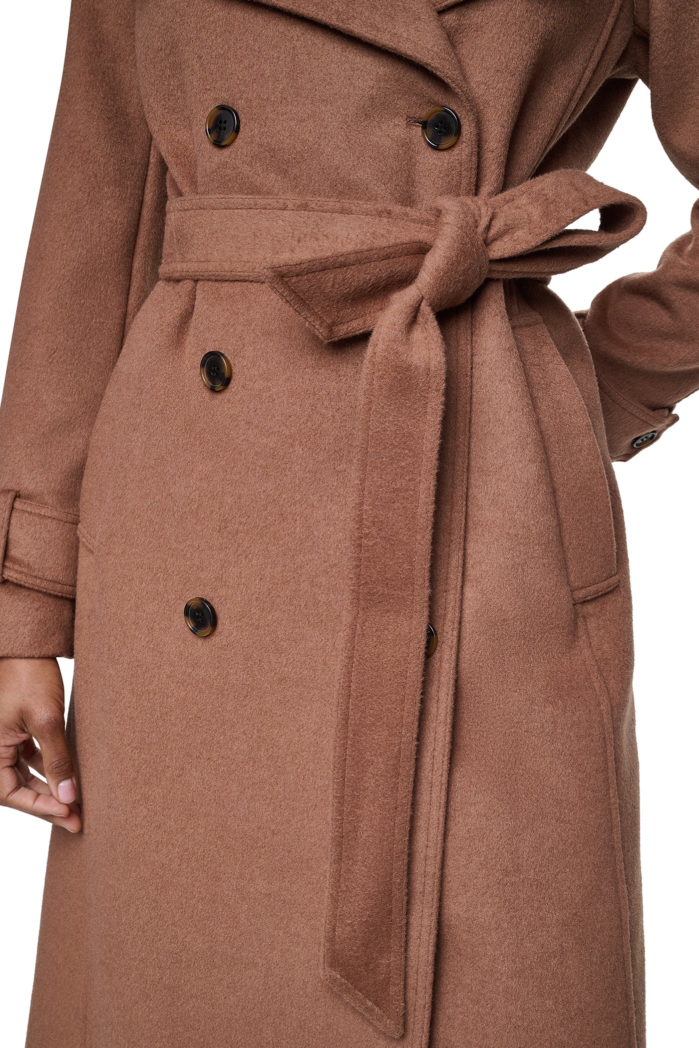DOUBLE BREASTED WOOL-BLEND COAT