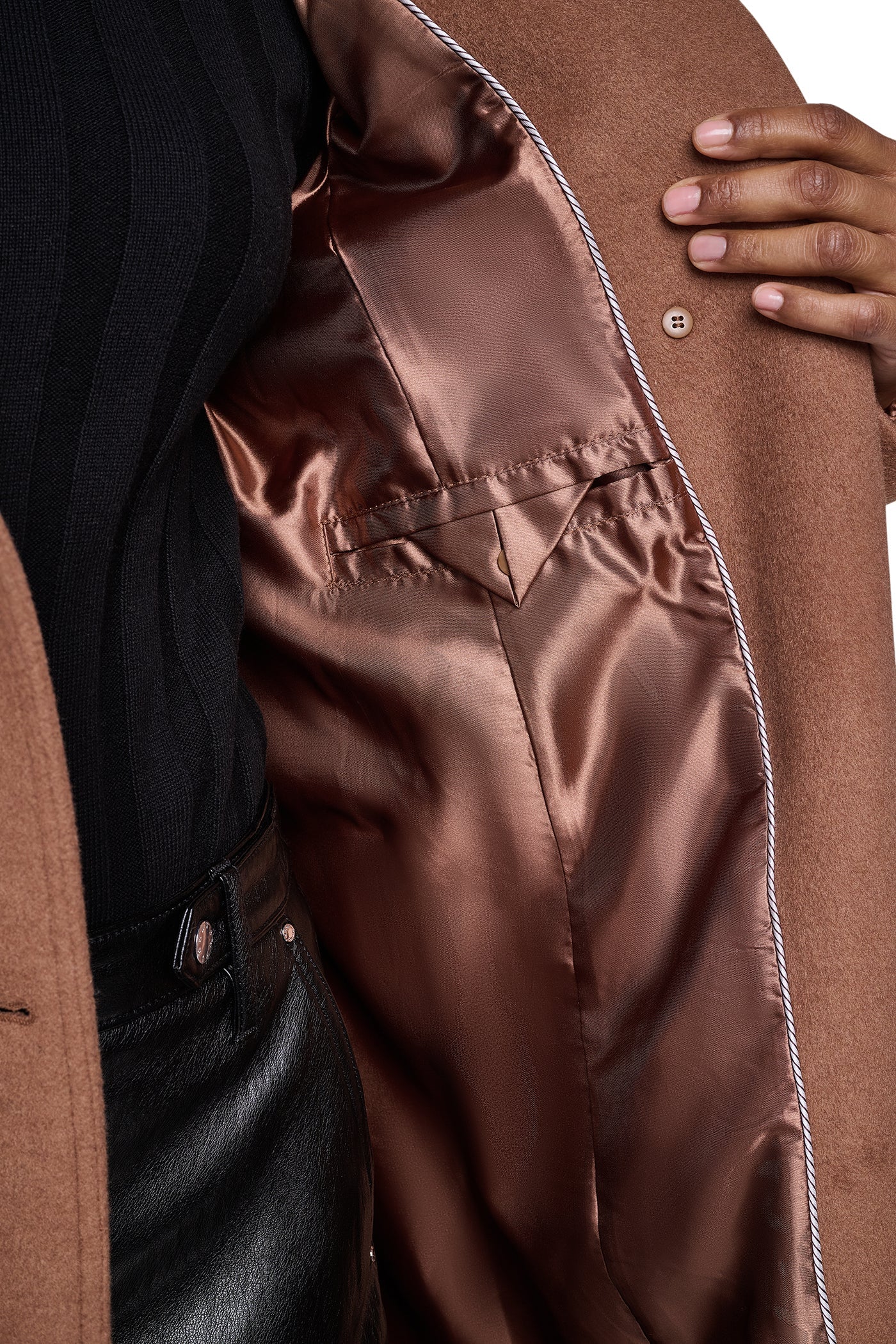 DOUBLE BREASTED WOOL-BLEND COAT