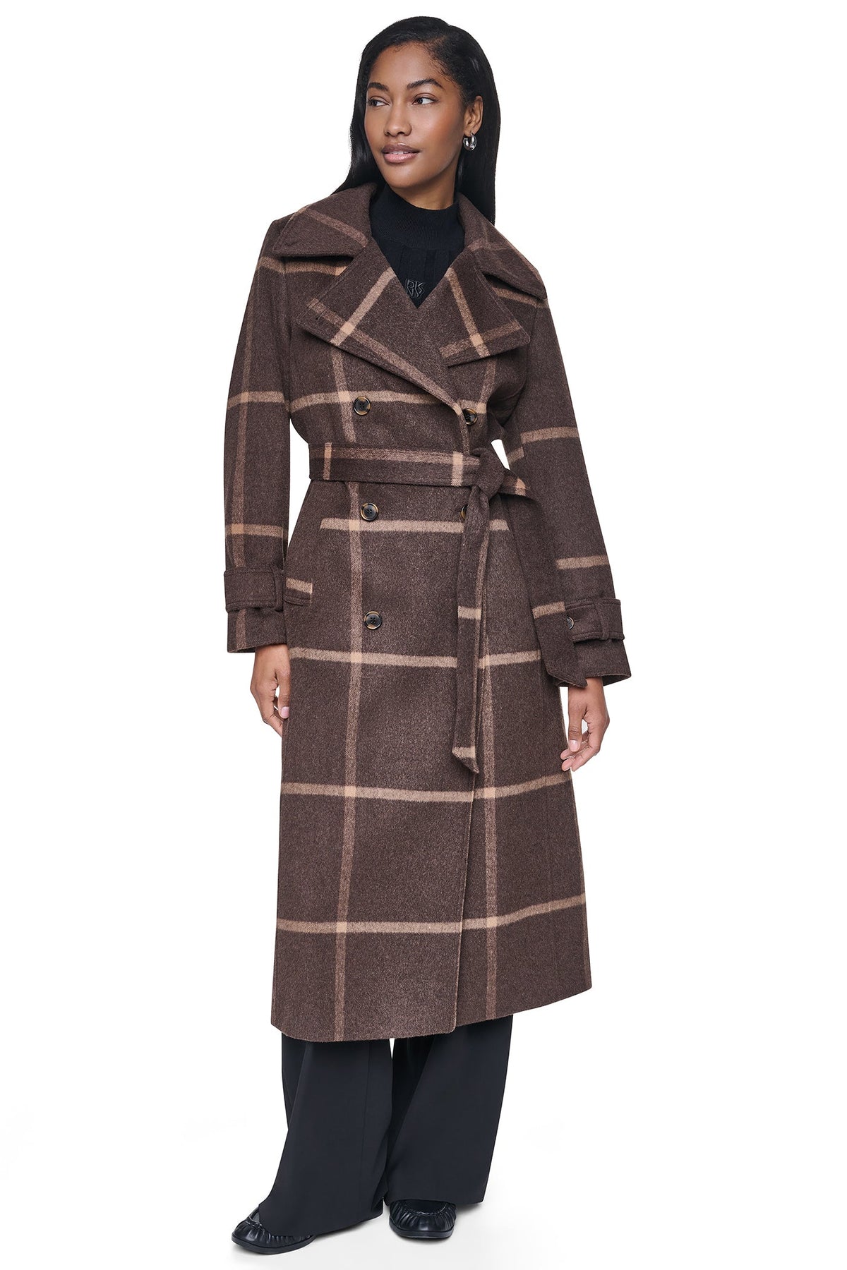DOUBLE BREASTED WOOL-BLEND COAT