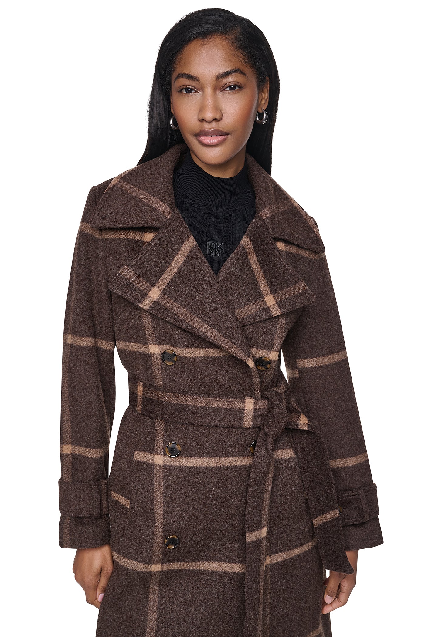DOUBLE BREASTED WOOL-BLEND COAT
