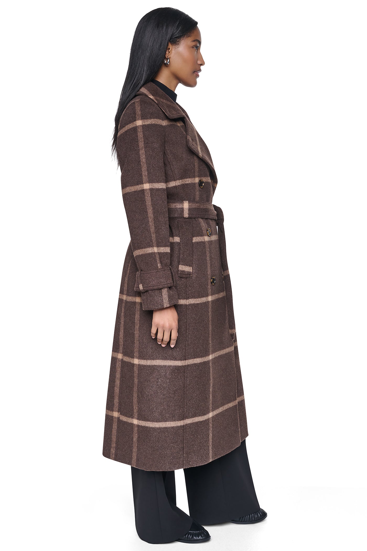 DOUBLE BREASTED WOOL-BLEND COAT
